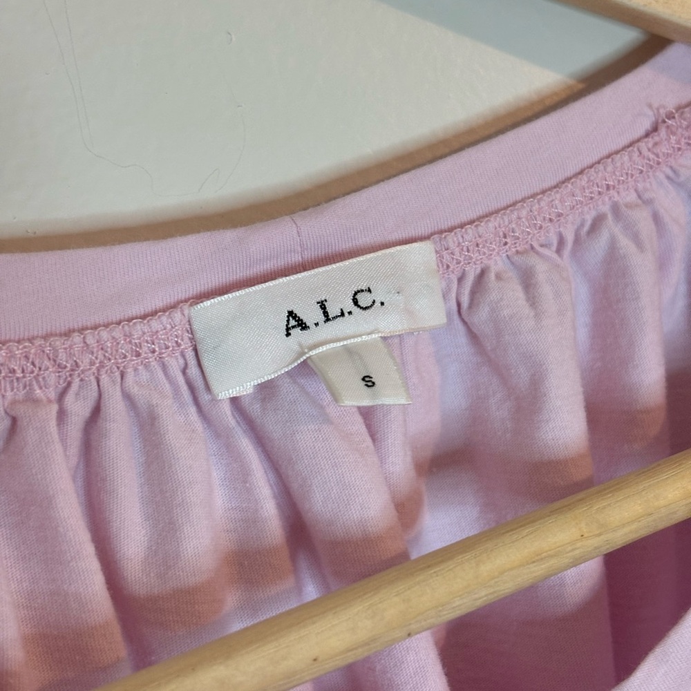 A.L.C. Pale pink Josie tie back top - Picture 6 of 8